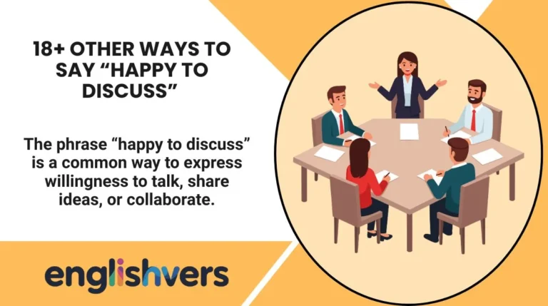 18+ Other Ways to Say “Happy to Discuss”