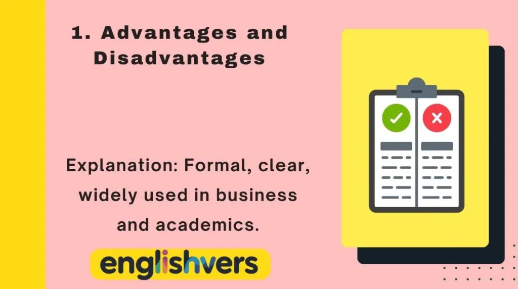 Advantages and Disadvantages