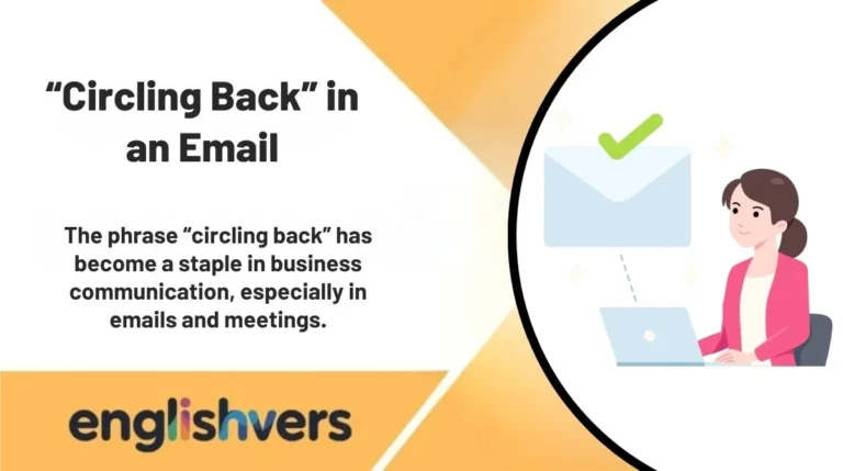 “Circling Back” in an Email