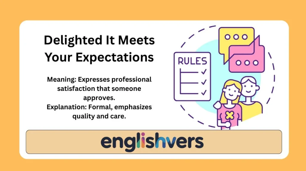 Delighted It Meets Your Expectations