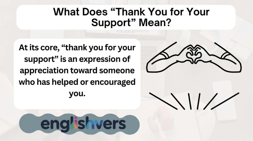 What Does “Thank You for Your Support” Mean?