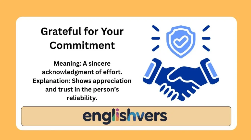 Grateful for Your Commitment