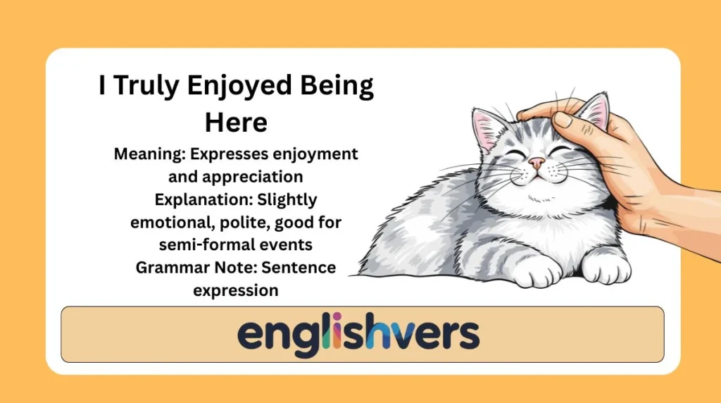 I Truly Enjoyed Being Here