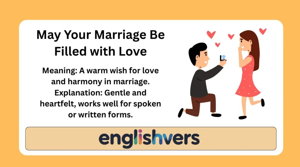 May Your Marriage Be Filled with Love