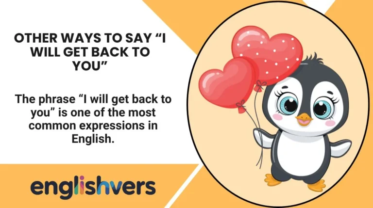 Other Ways to Say “I Will Get Back to You”