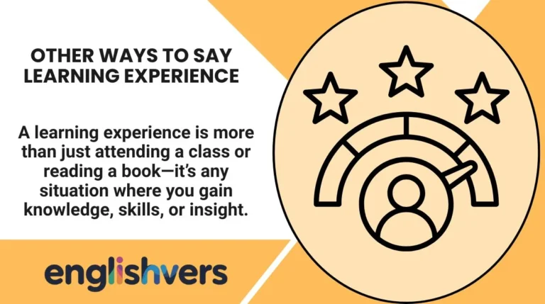 Other Ways to Say Learning Experience
