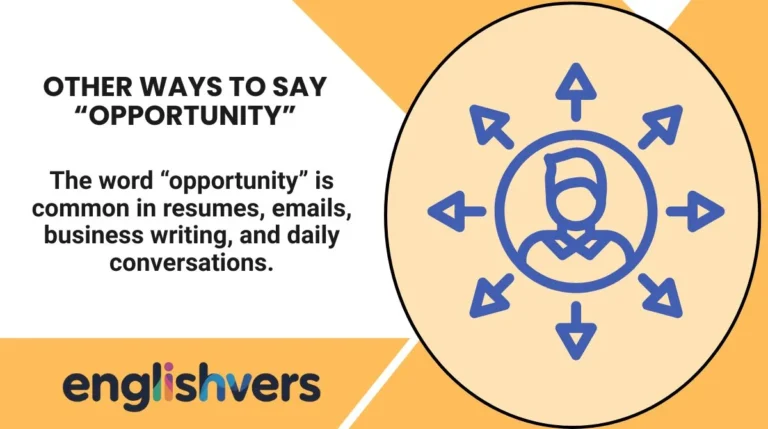 Other Ways to Say “Opportunity”