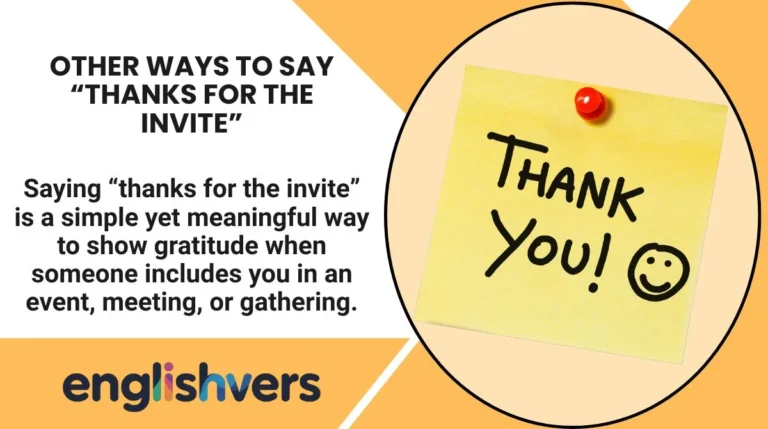 Other Ways to Say “Thanks for the Invite”