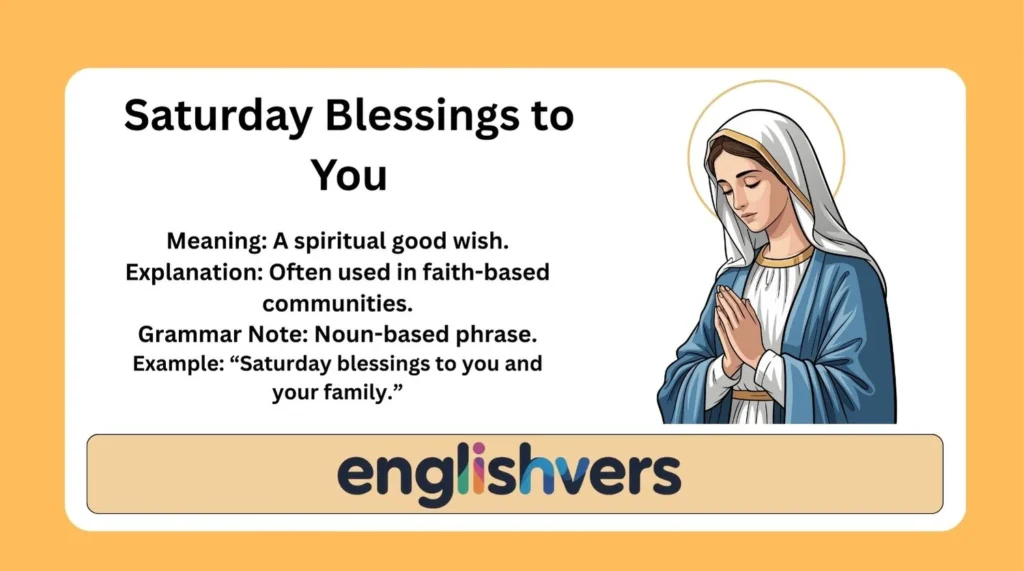 Saturday Blessings to You