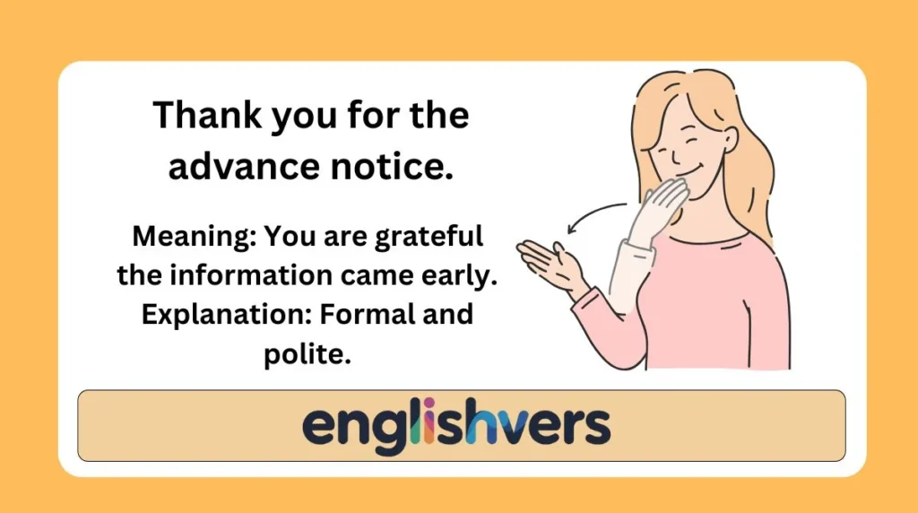 Thank you for the advance notice.