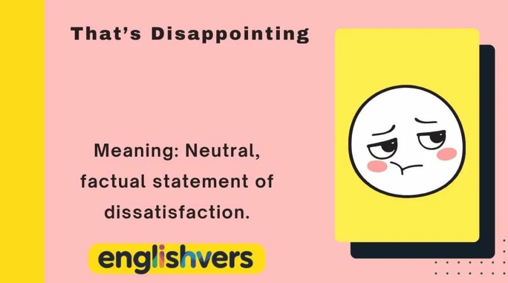 That’s Disappointing