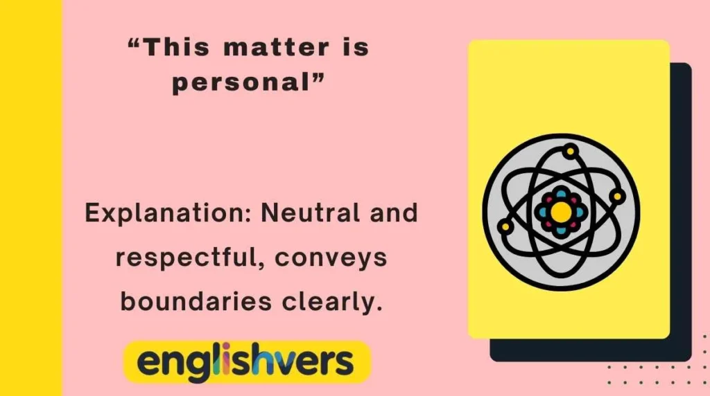 “This matter is personal”