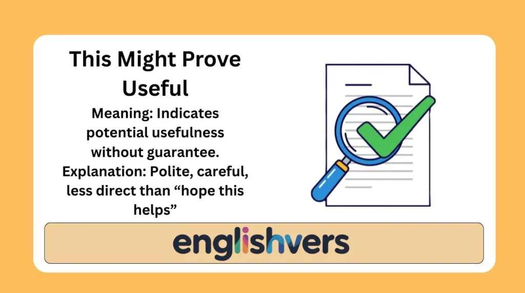 This Might Prove Useful