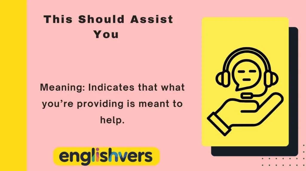 This Should Assist You