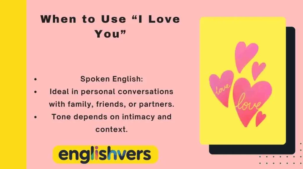 When to Use “I Love You”