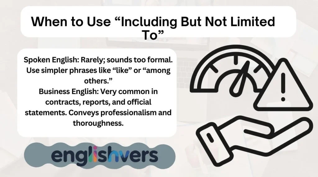 When to Use “Including But Not Limited To”