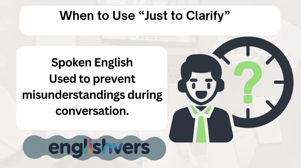 When to Use “Just to Clarify”