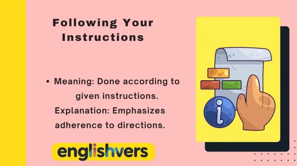 Following Your Instructions