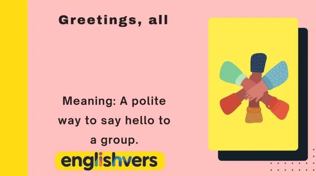 Greetings, all
