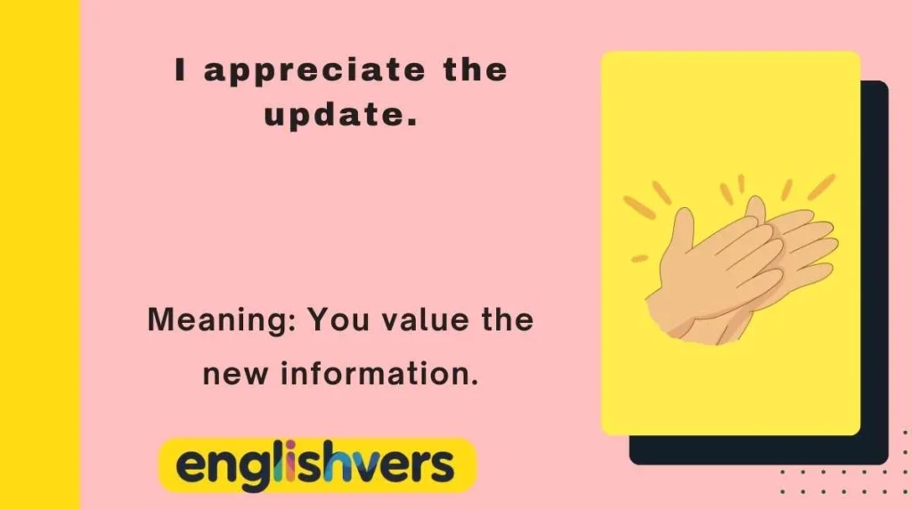 I appreciate the update.