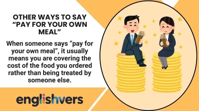 Other Ways to Say “Pay for Your Own Meal”