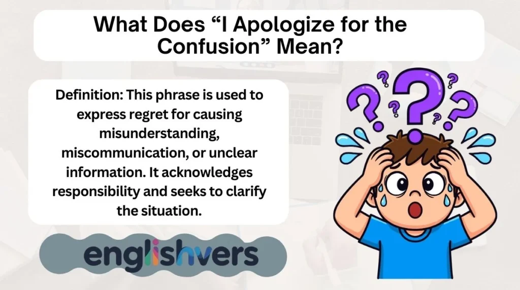 What Does “I Apologize for the Confusion” Mean?