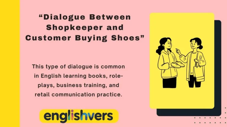 “Dialogue Between Shopkeeper and Customer Buying Shoes”