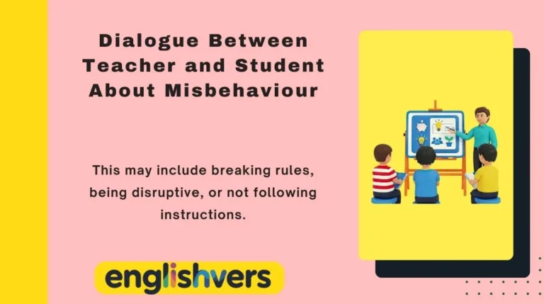 Dialogue Between Teacher and Student About Misbehaviour