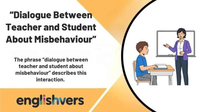 “Dialogue Between Teacher and Student About Misbehaviour”