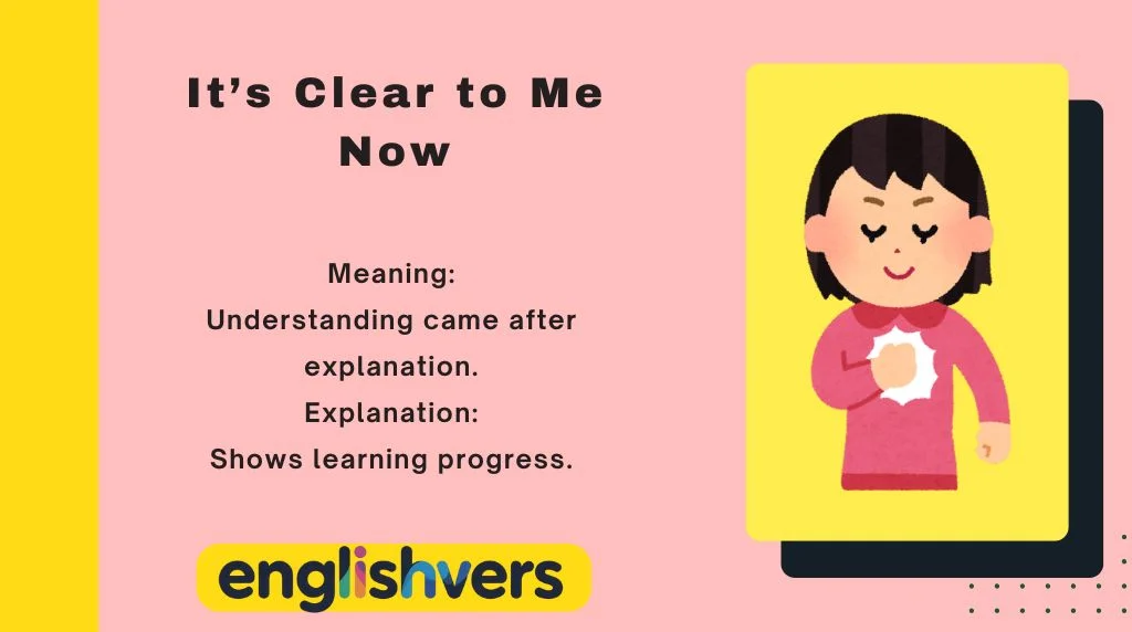 It’s Clear to Me Now