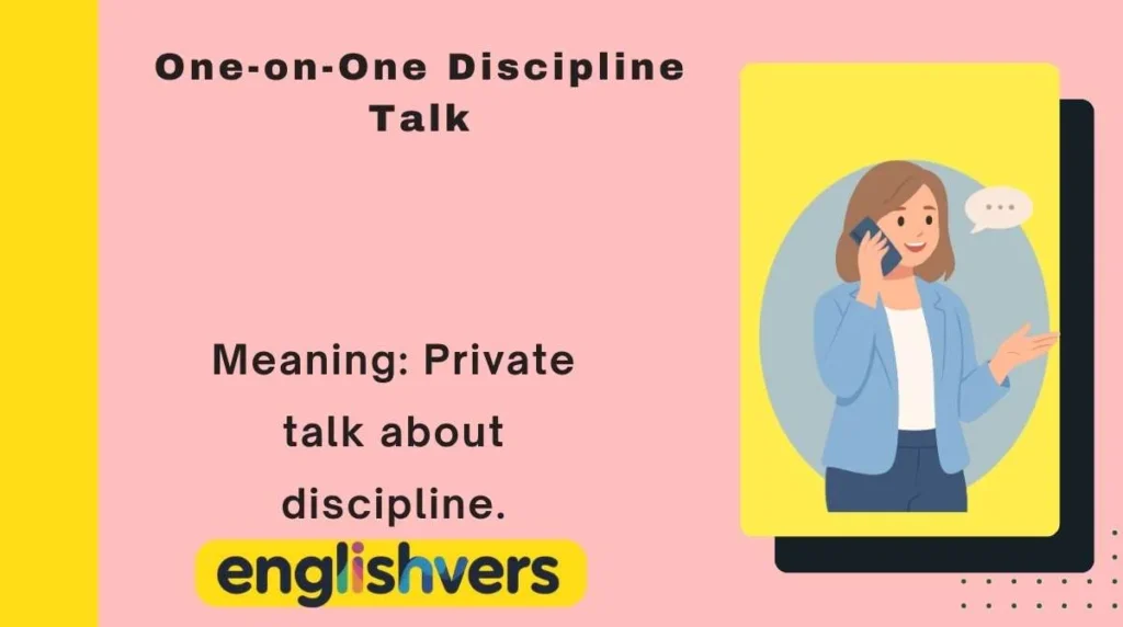One-on-One Discipline Talk