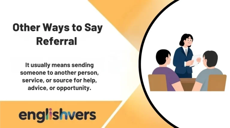 Other Ways to Say Referral
