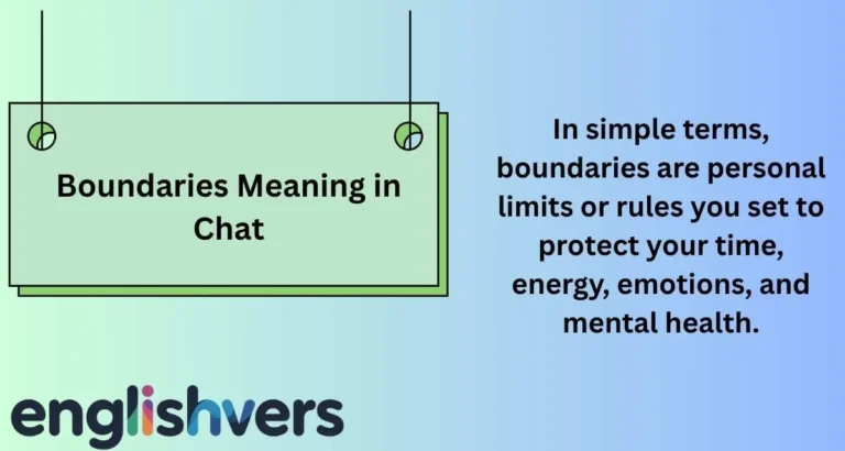 Boundaries Meaning in Chat