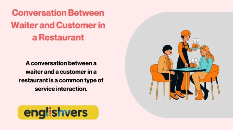 Conversation Between Waiter and Customer in a Restaurant