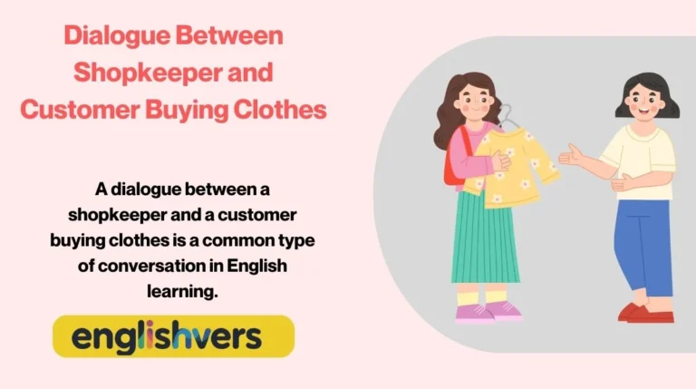 Dialogue Between Shopkeeper and Customer Buying Clothes