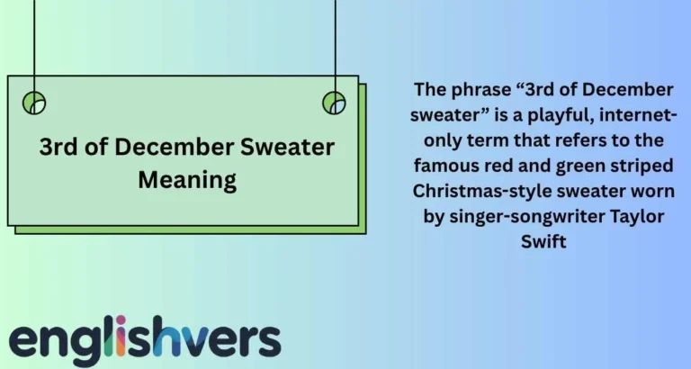 3rd of December Sweater Meaning