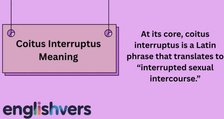Coitus Interruptus Meaning