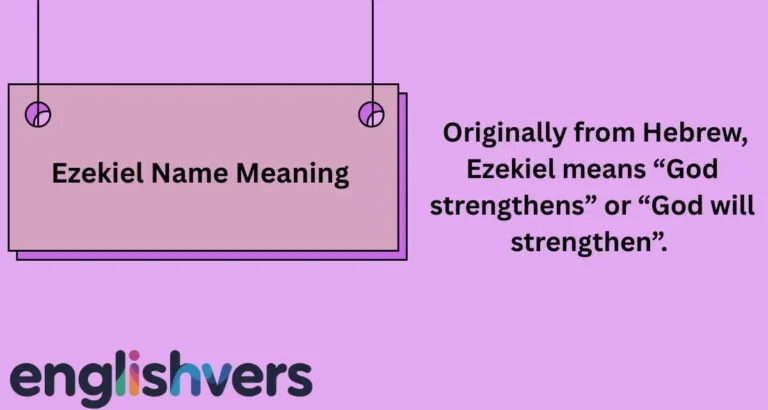 Ezekiel Name Meaning