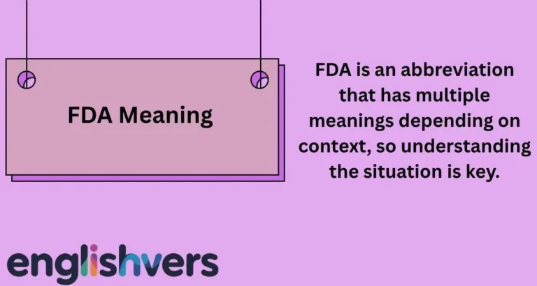 FDA Meaning