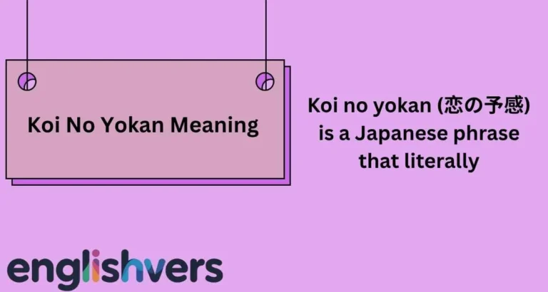 Koi No Yokan Meaning