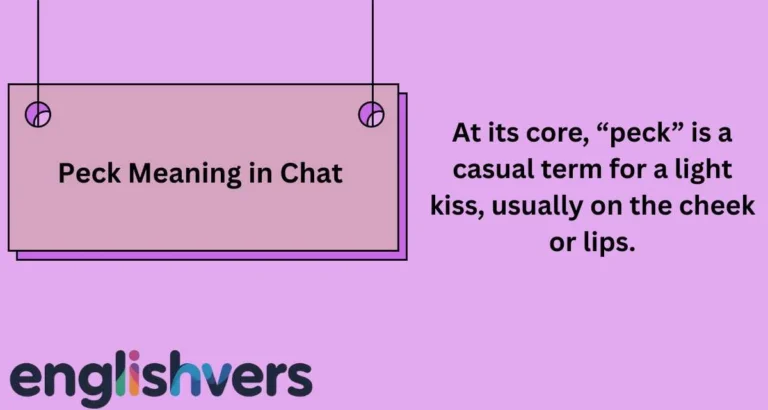 Peck Meaning in Chat