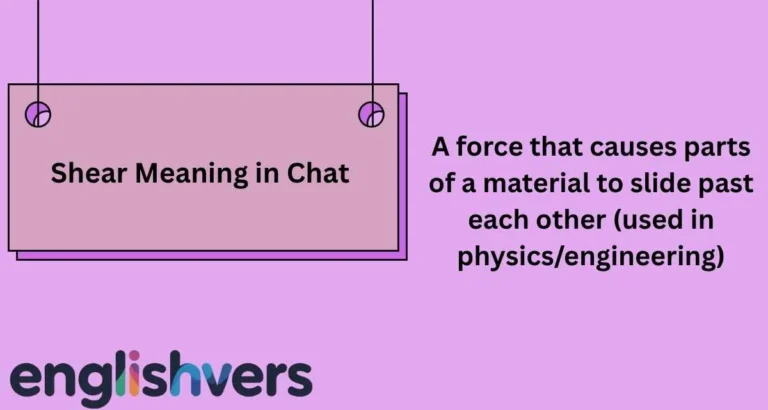 Shear Meaning in Chat