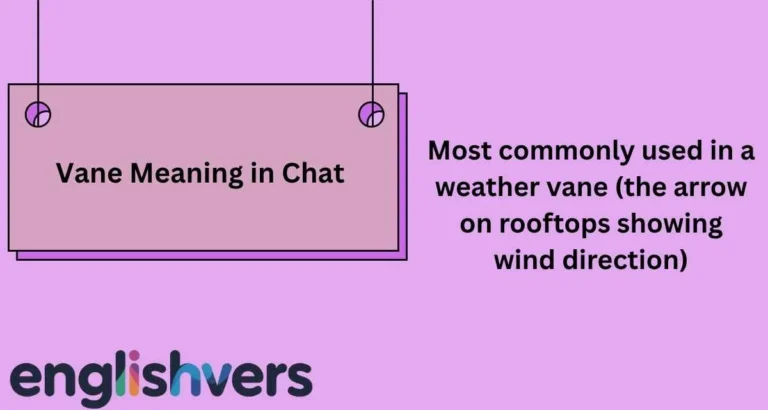 Vane Meaning in Chat